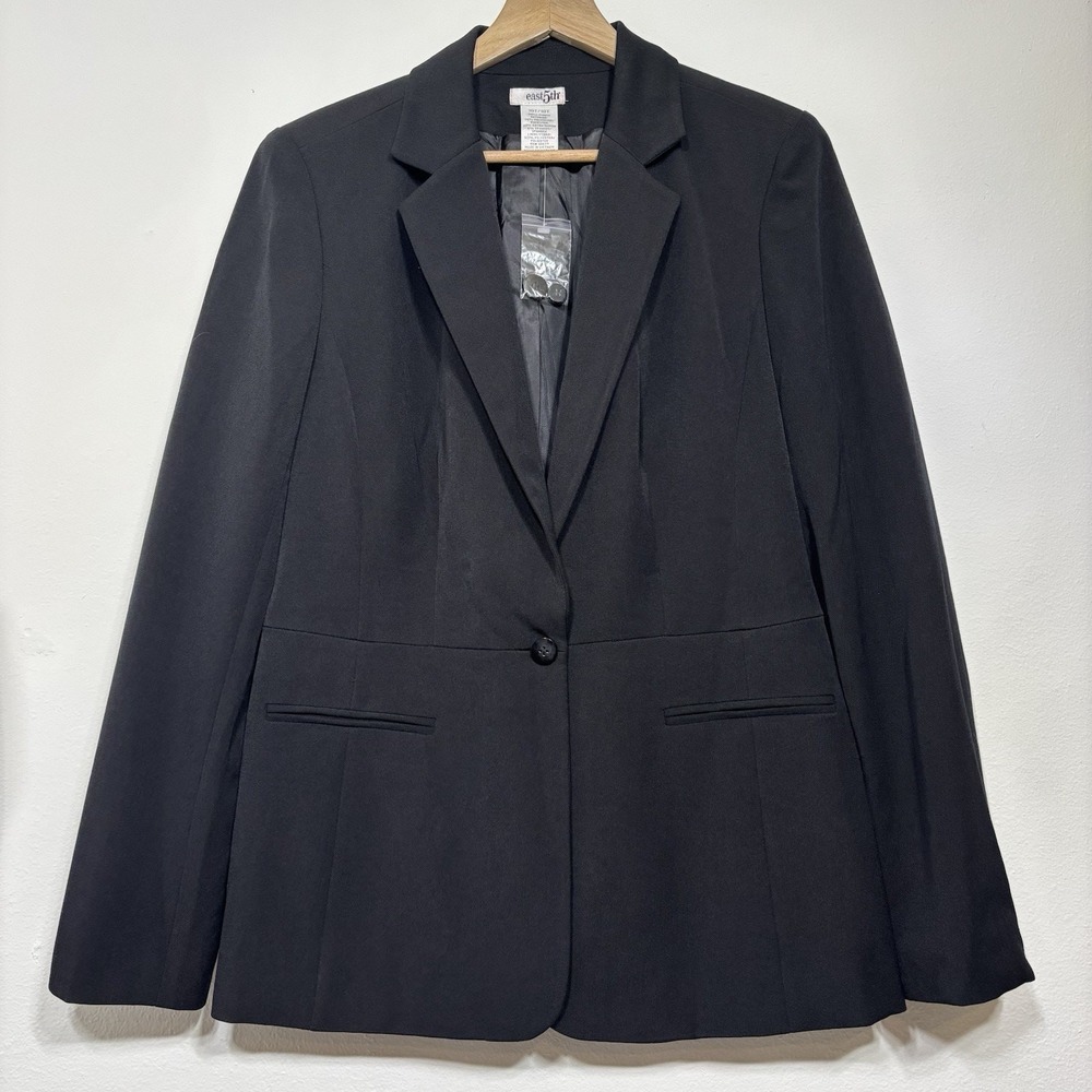 East 5th Blazer Womens 10T Tall Two Button Lined Career
